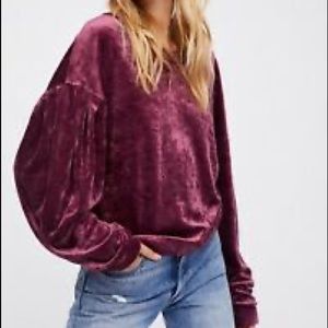 We the Free Milan Crushed Velvet Layering Top